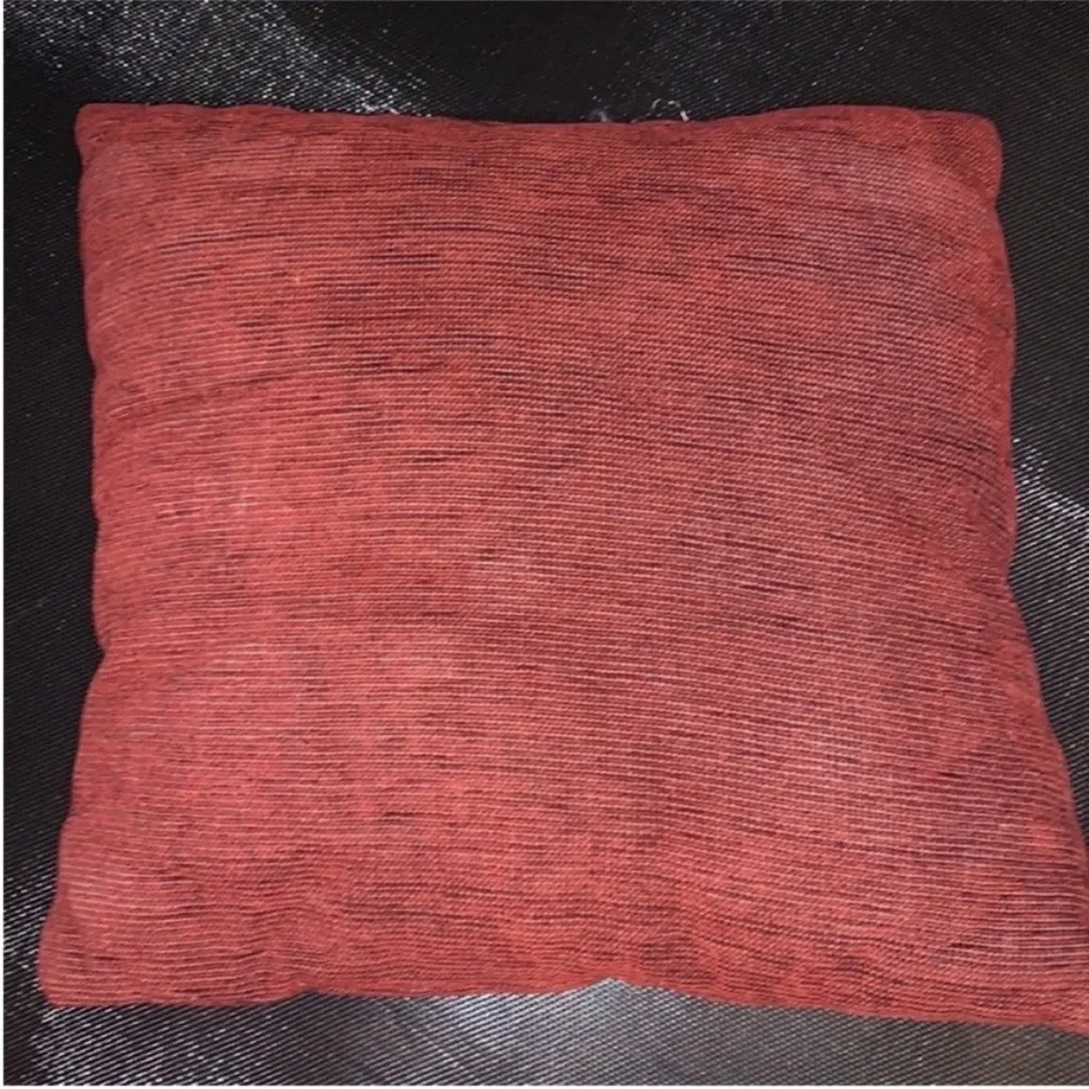 Red Textured Throw Pillow